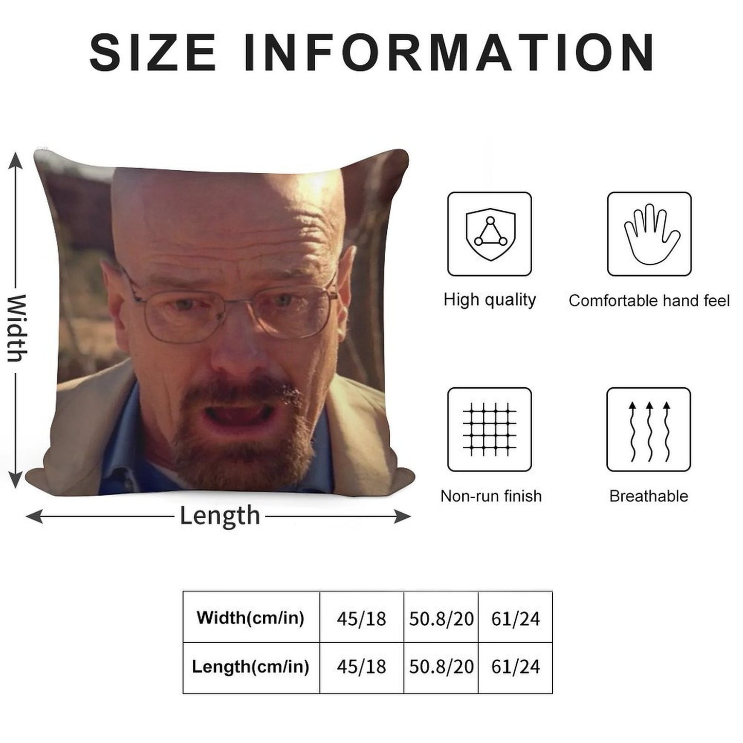 Walter White Meme Soft Bedroom Essential Throw Pillow