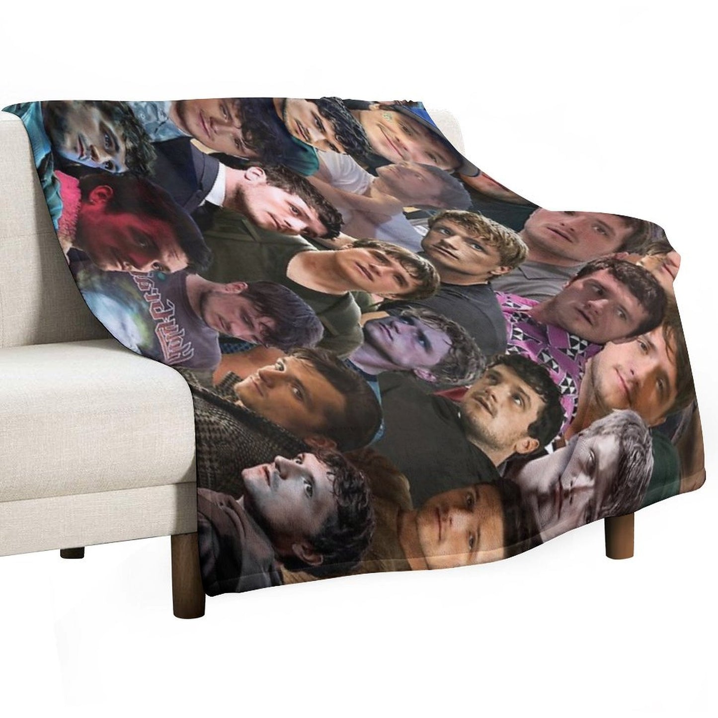 JoshHutcherson Photo Collage Throw Blanket