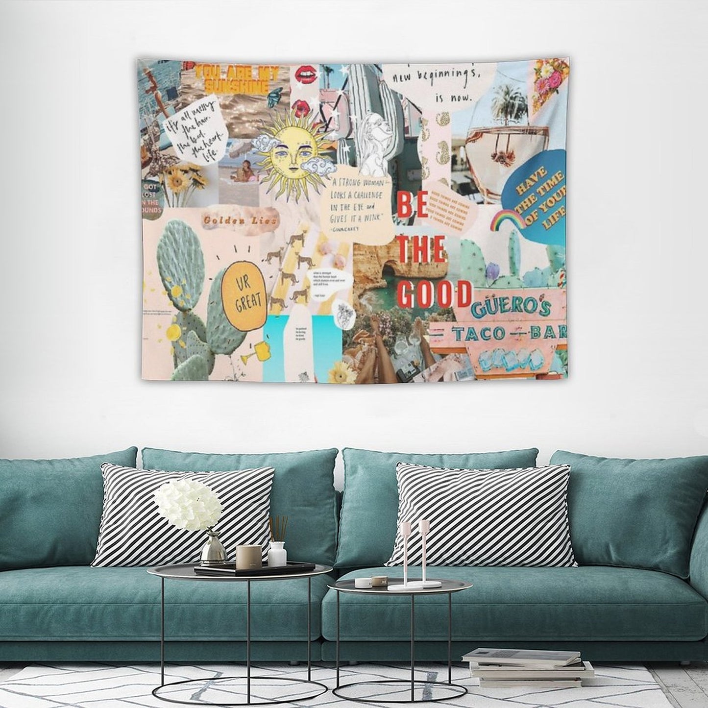 SUMMER COLLAGE TAPESTRY - PHONE CASE Tapestry