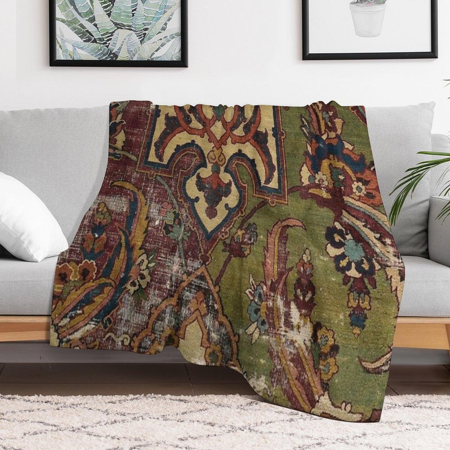 Antique Kilim 13 Throw Blanket