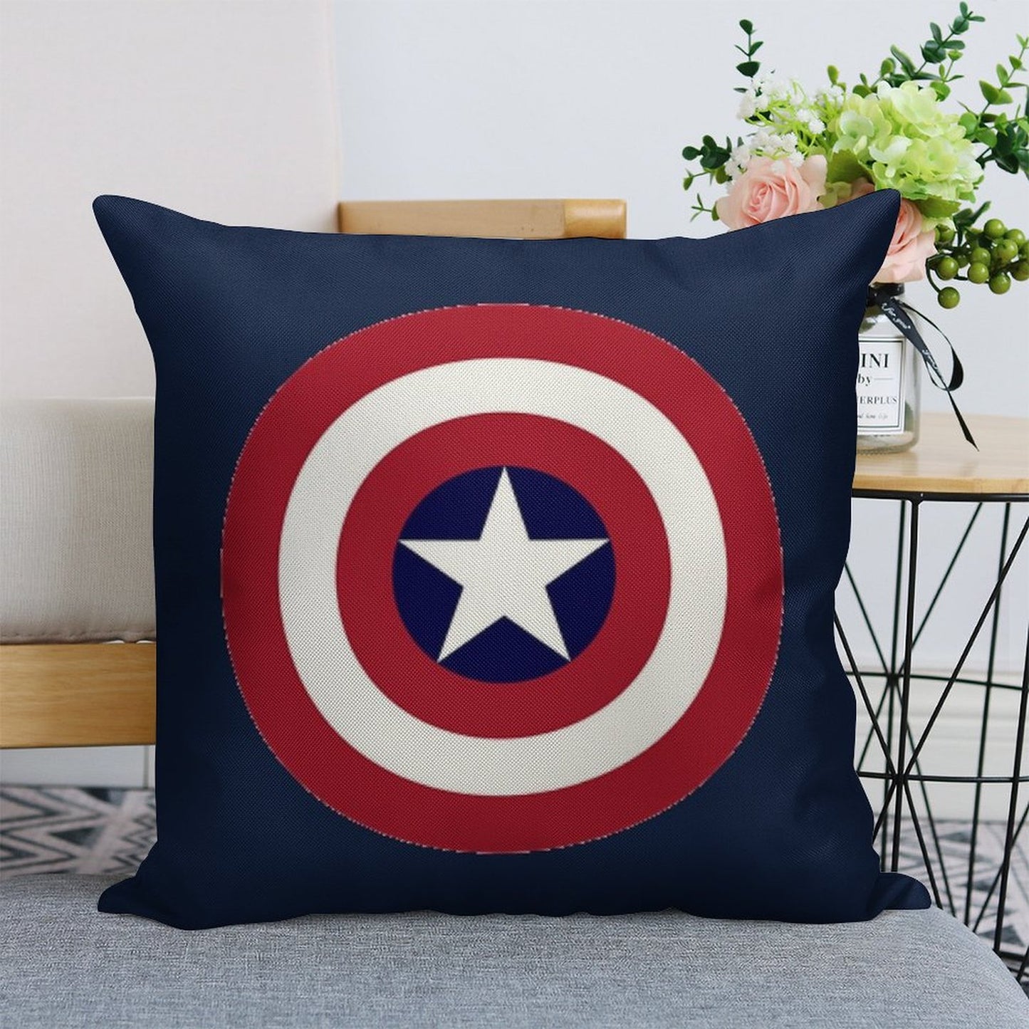Super Hero Linen Throw Pillow Cover