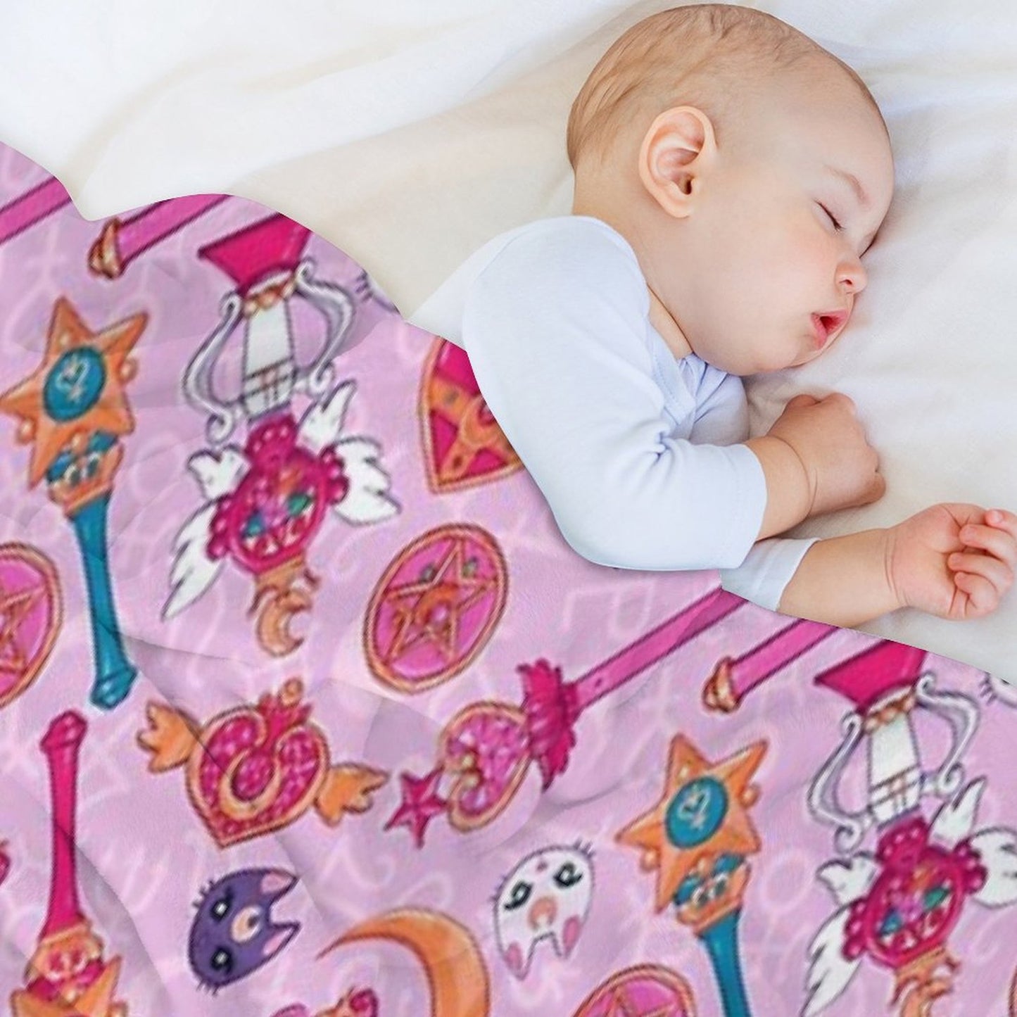 Pastel Moon Prism Power Throw Blanket