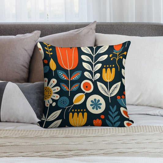 Scandinavian Floral Soft Gift Ready Throw Pillow
