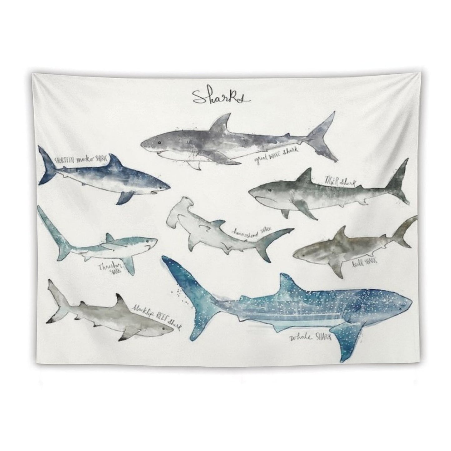 Sharks - Landscape Format Tapestry