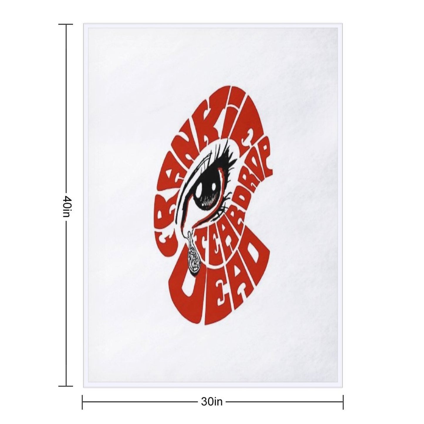 Frankie Teardrop Dead Darren Grealish Artwork Throw Blanket