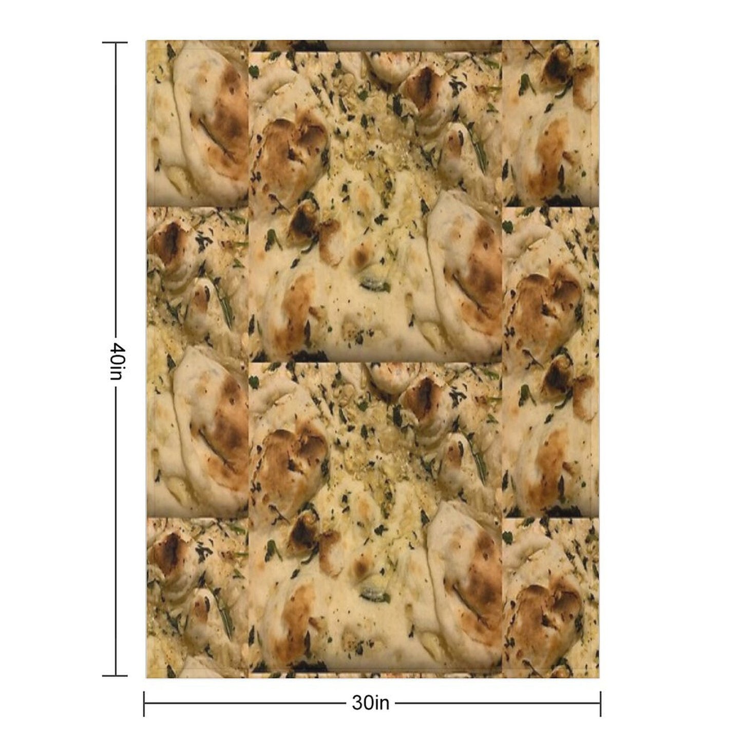 Garlic Naan Throw Blanket