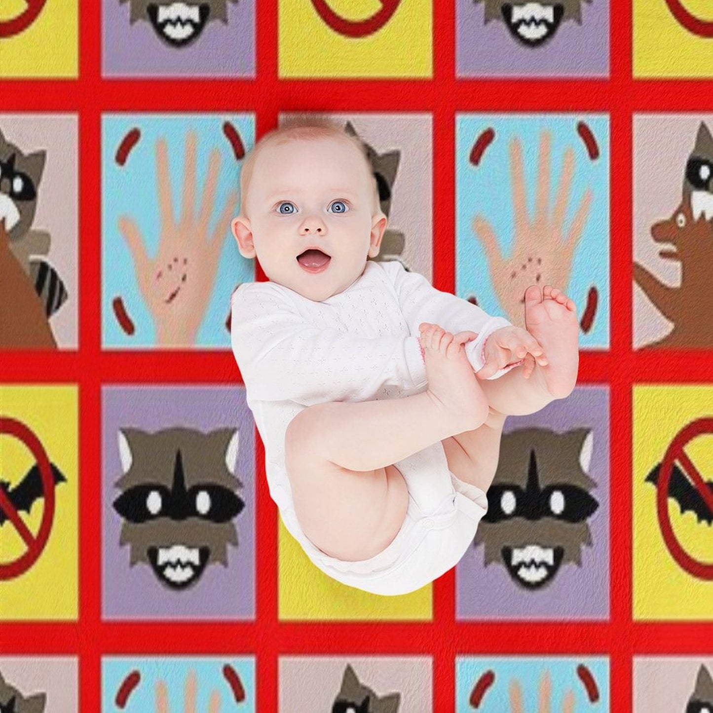 Rabies Quilt Throw Blanket