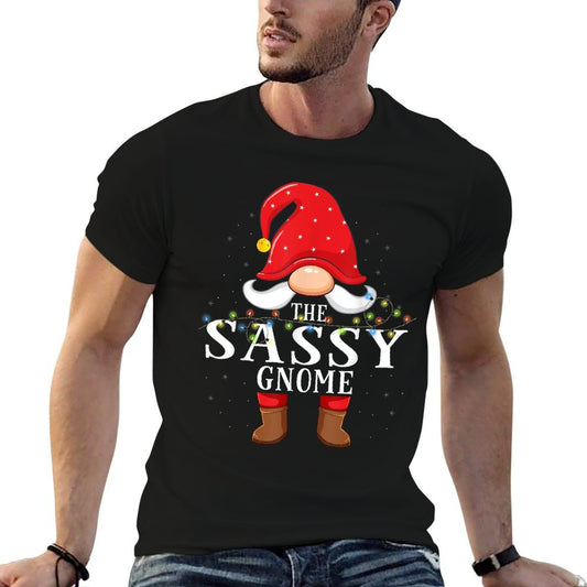 Sassy Gnome Matching Christmas Family Pajama Moisture-wicking T-Shirt