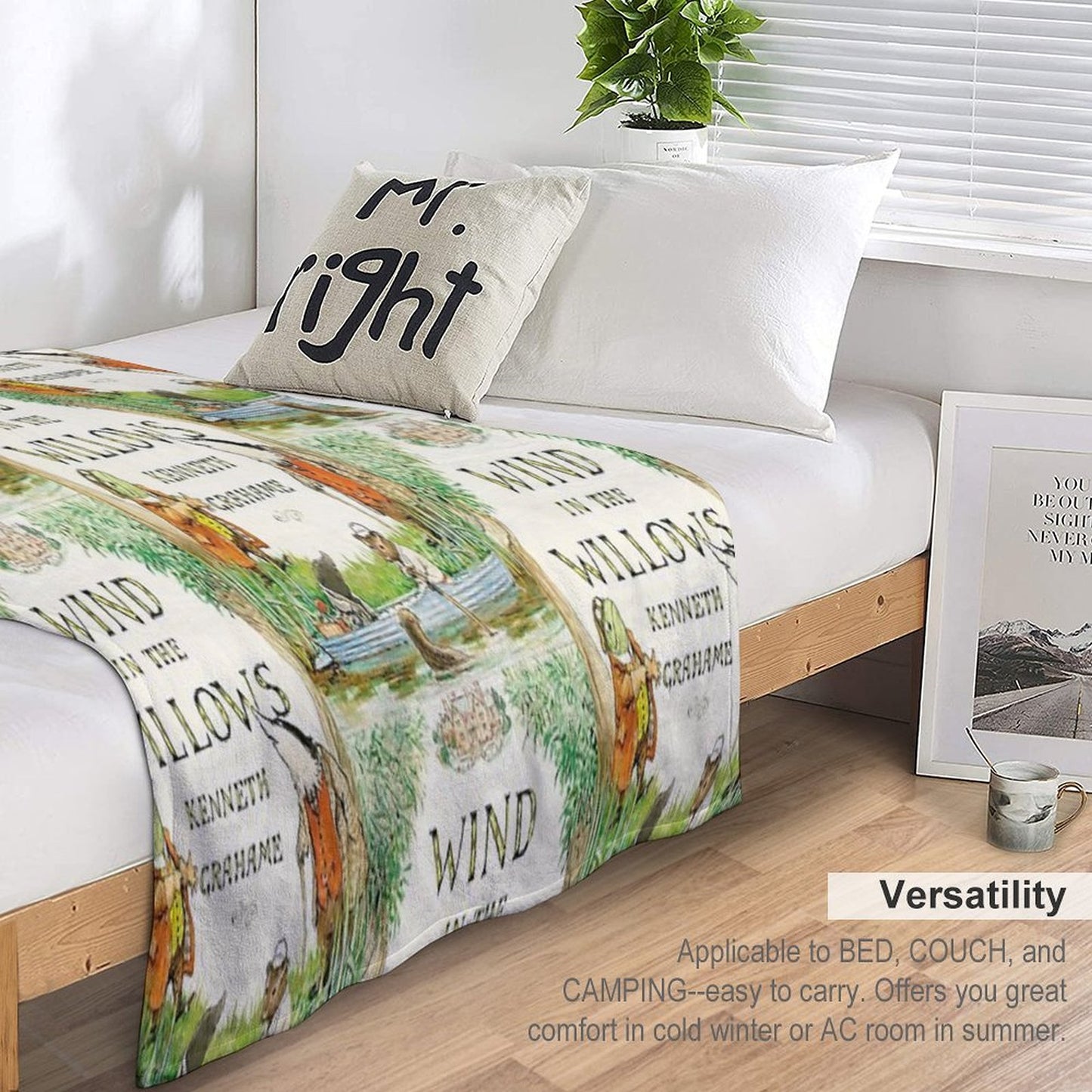 Wind in The Willows Book Cover Throw Blanket