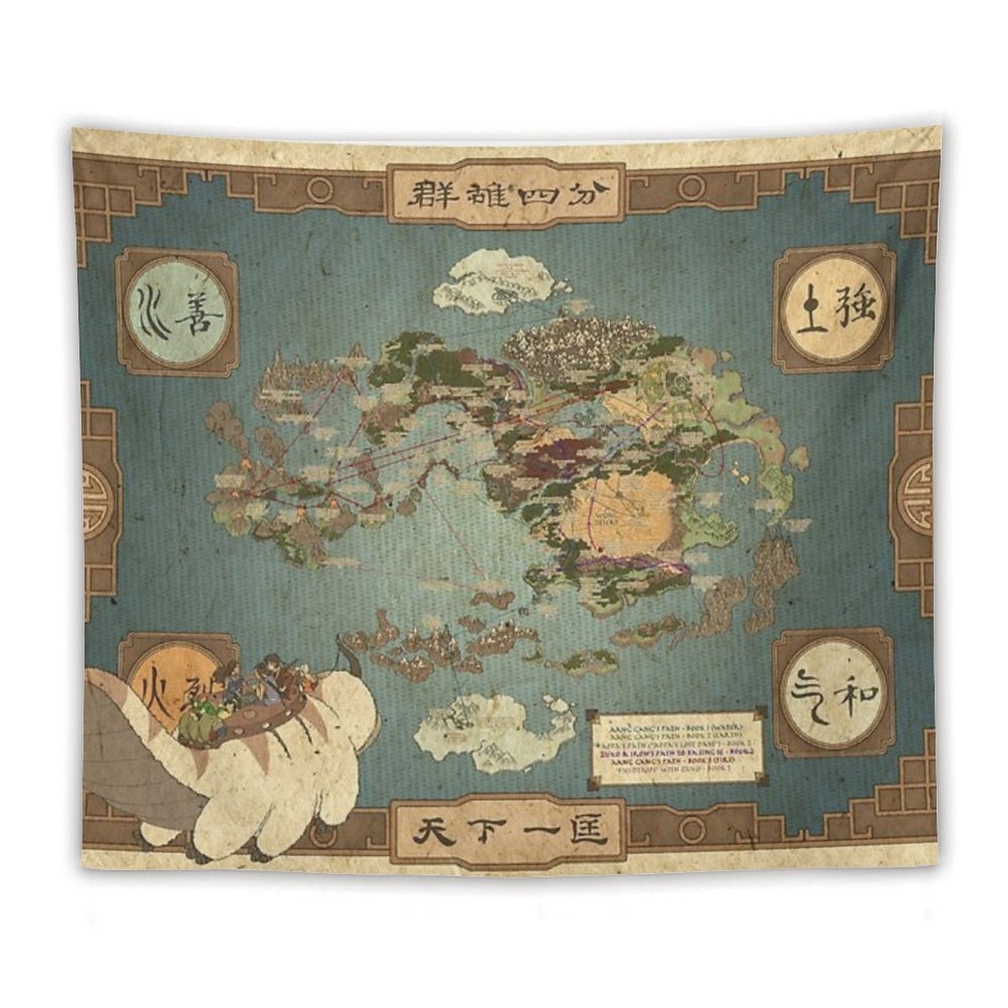 Avatar The Last Airbender Map Tapestry