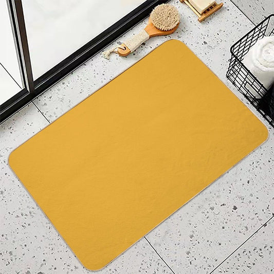 Best Seller Dark Golden Yellow Mustard Solid Color Coordinates With Coloro Mellow Yellow 034-70-33 Bath Mat