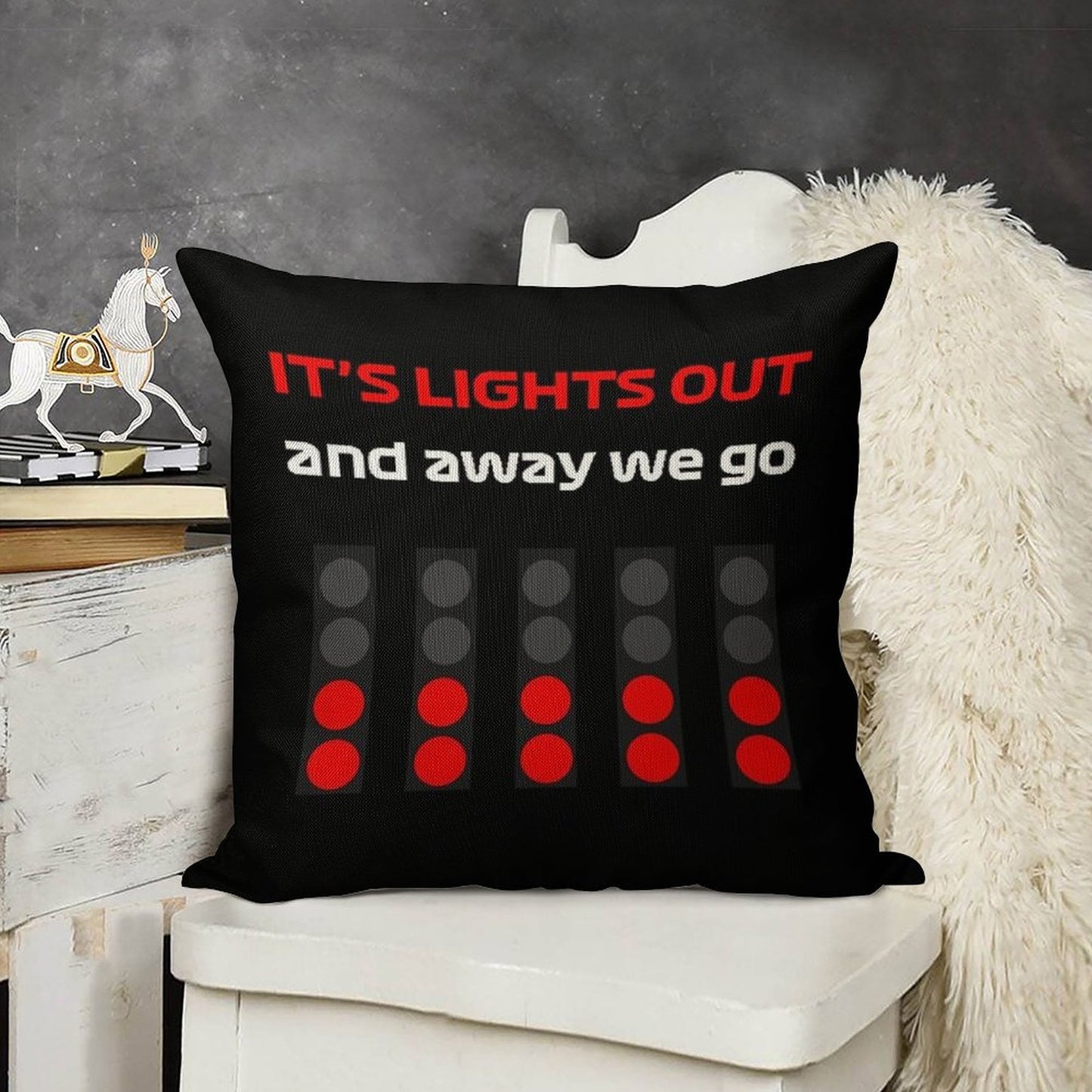 It's Lıghts Out And Away We Go Linen Throw Pillow Cover