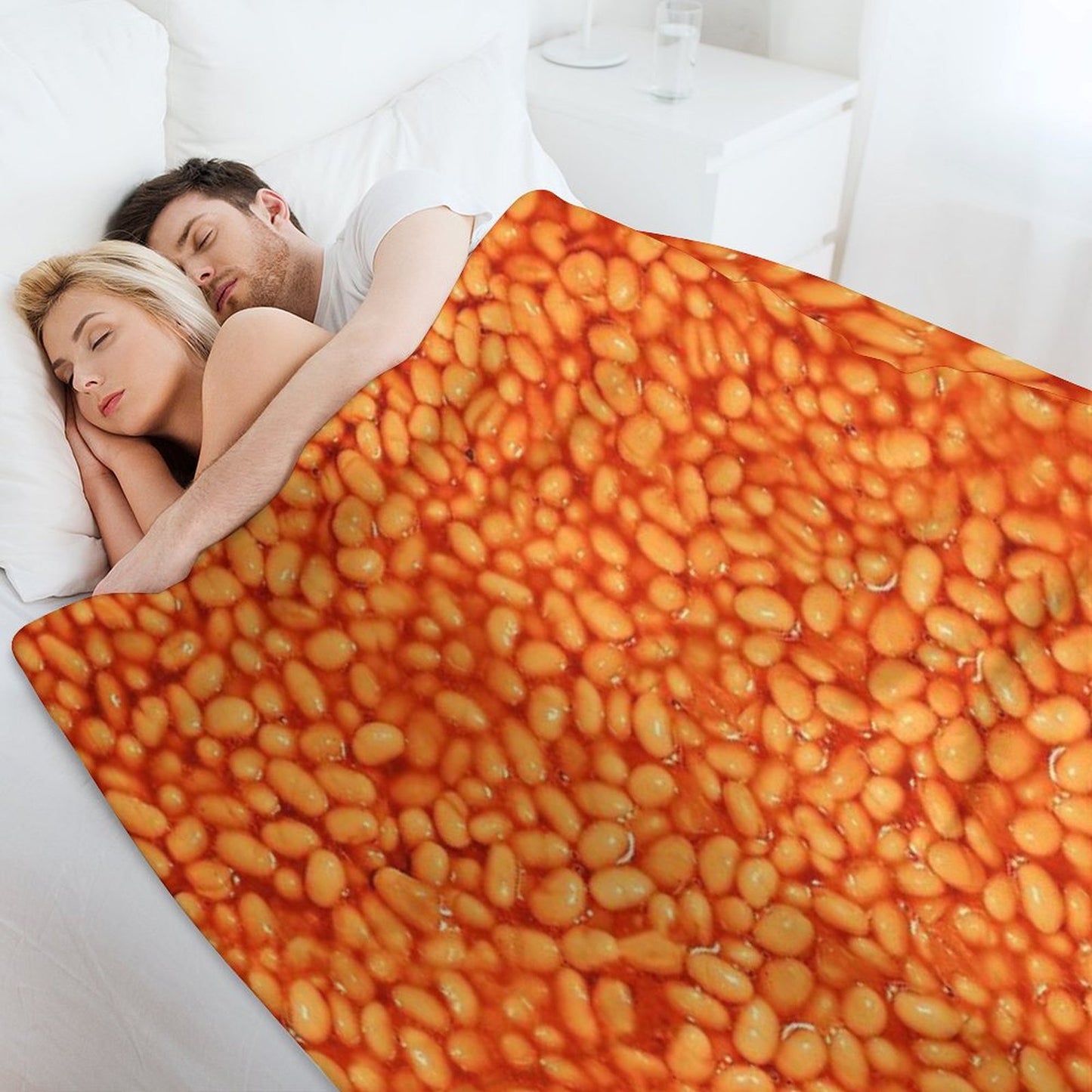 Baked Beans In Things Pattern Throw Blanket