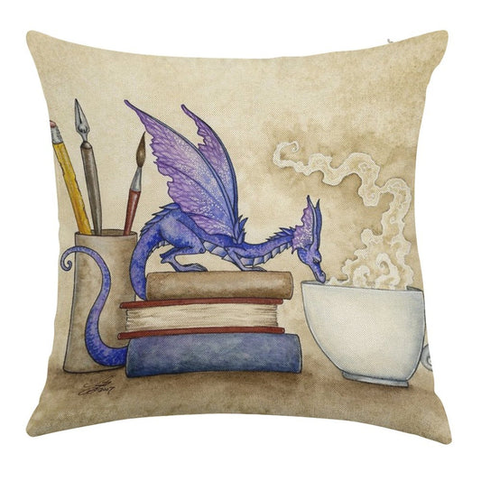 Whats In Here Linen Throw Pillow Cover