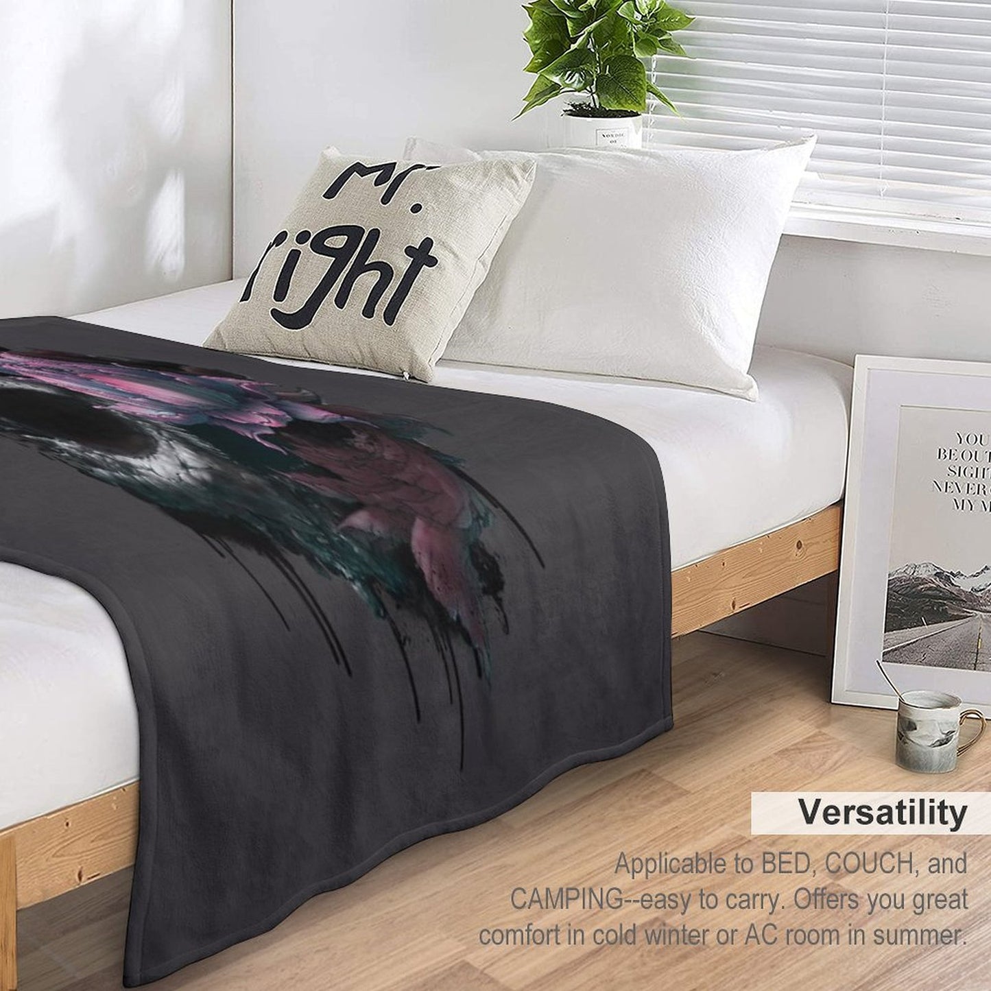 Death Blooms Throw Blanket