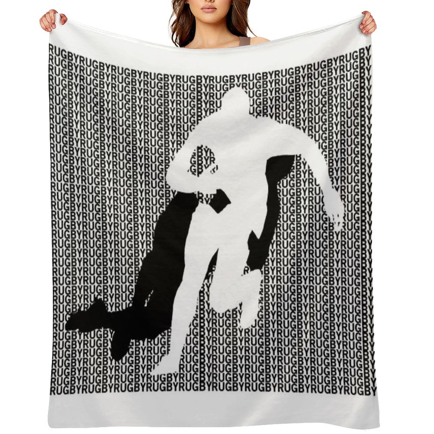 Rugby Tackle Throw Blanket