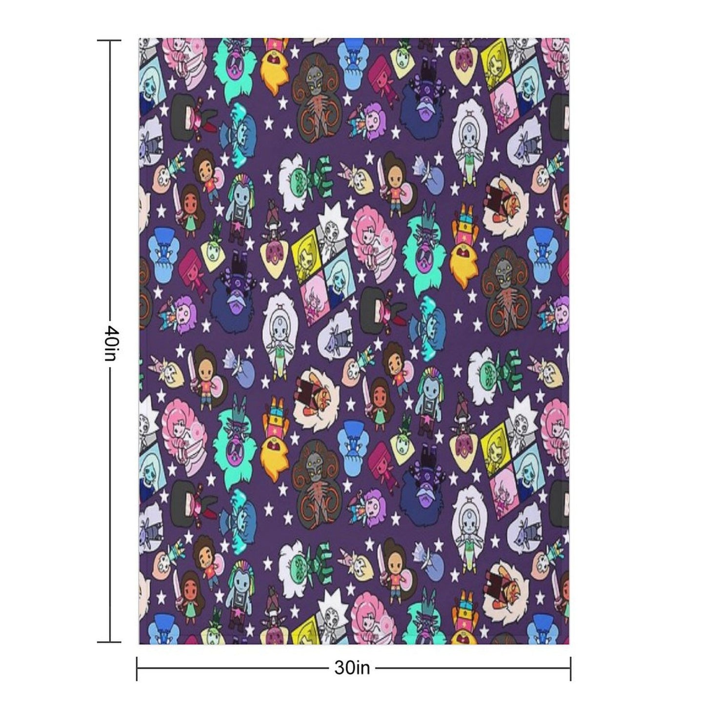 Crystal Gems Throw Blanket