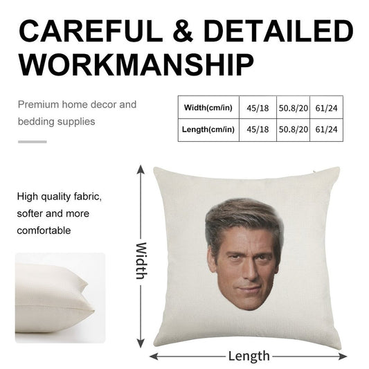 David Muirhead Linen Throw Pillow Cover