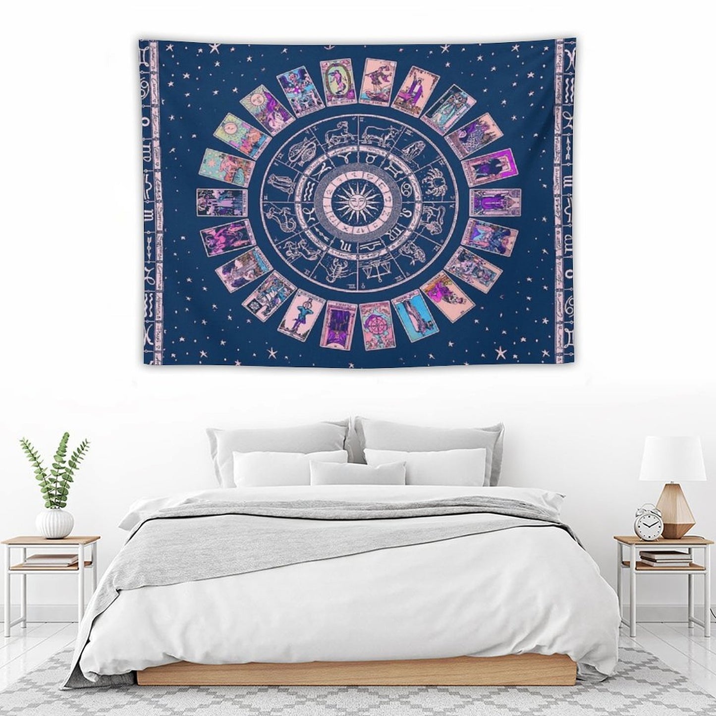 Pastel Goth Zodiac, Astrology Chart & The Major Arcana Tarot Tapestry