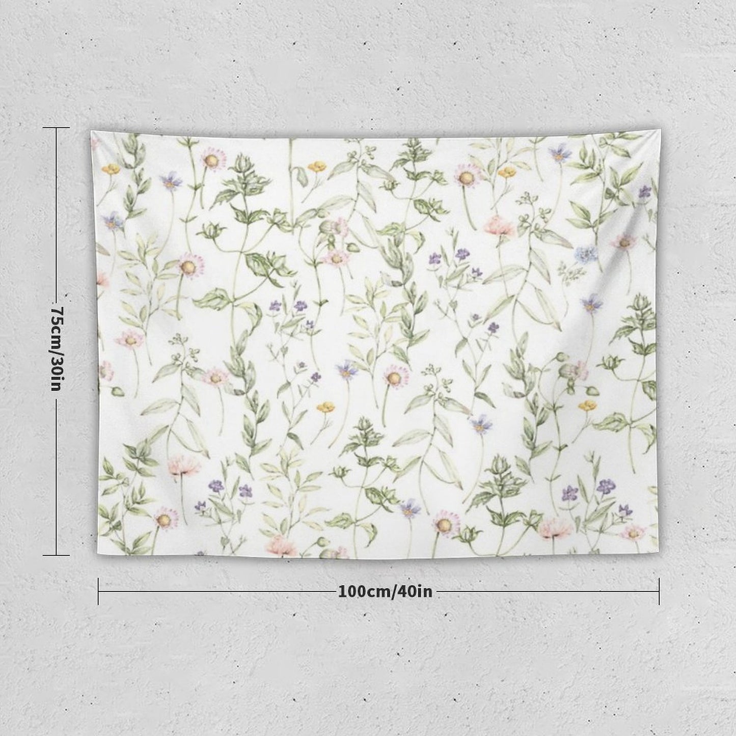 Pastel Vintage Flowers Tapestry