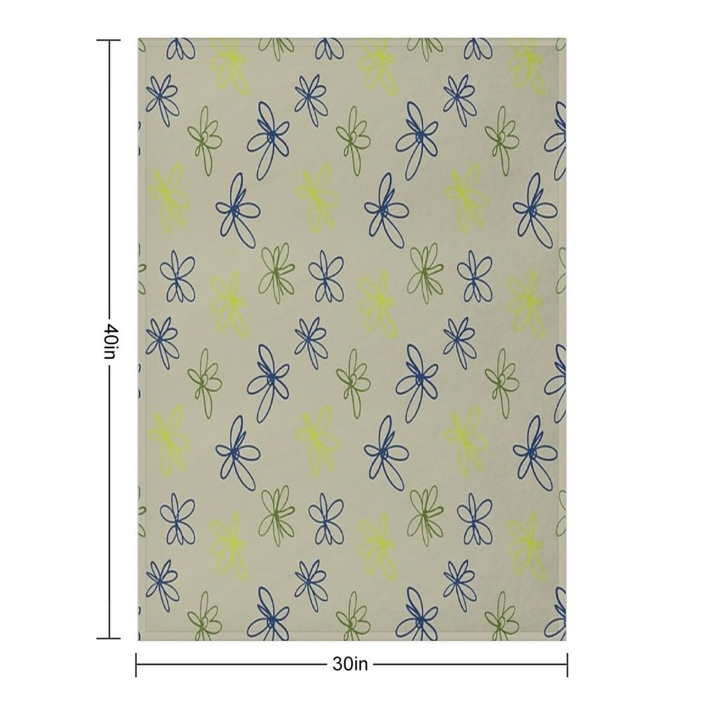 Daisy Whispers - Minimalist Leaf Pattern Throw Blanket