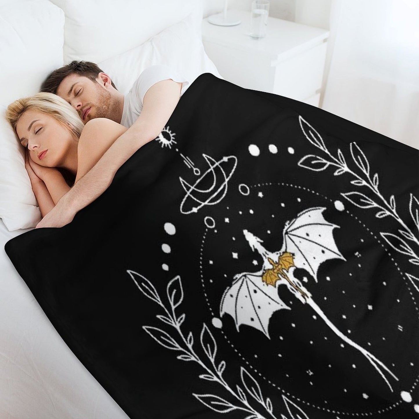Fourth Wing Basgiath Two Sided Romantasy Dragons Yarros T-Shirt Throw Blanket