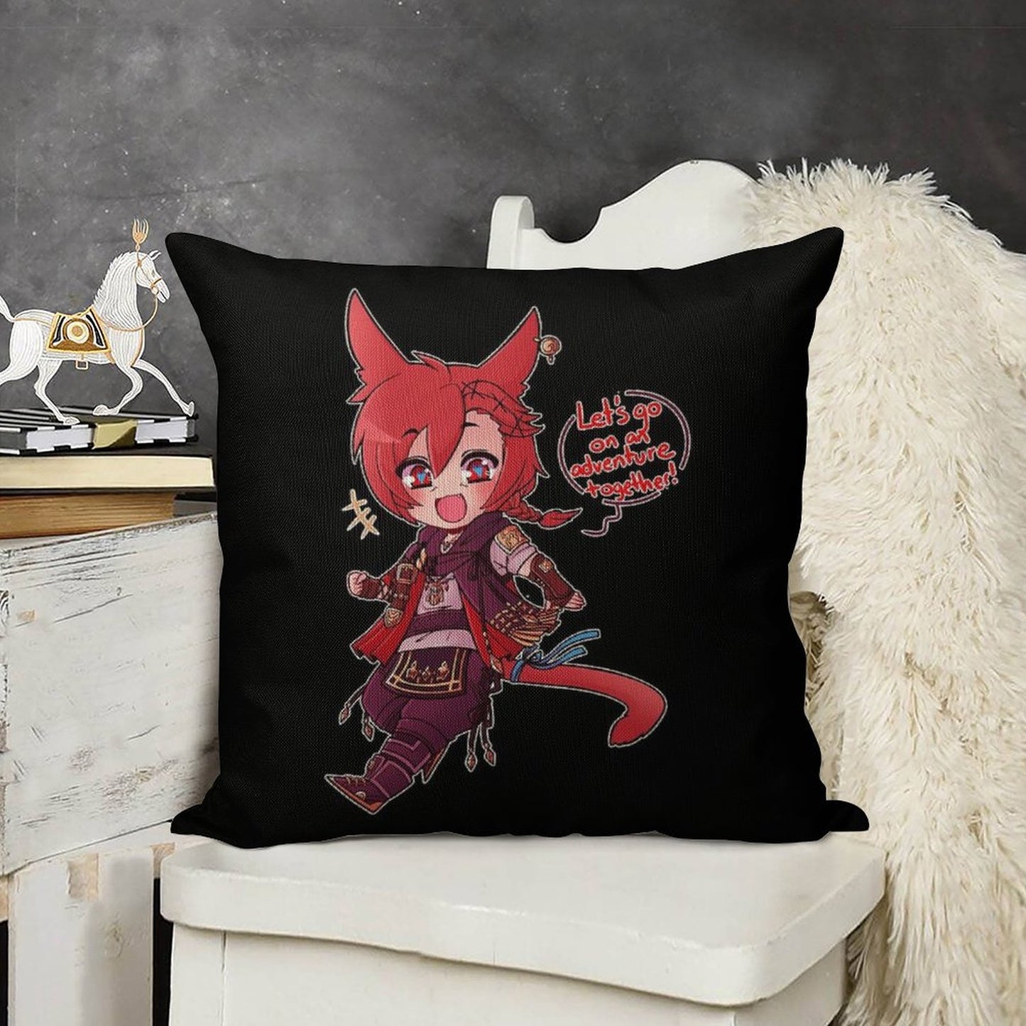 G'raha Tia, At Your Service Linen Throw Pillow Cover