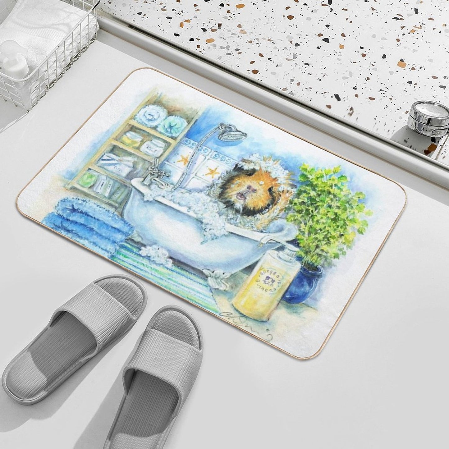 Marbles Takes A Bath Bath Mat