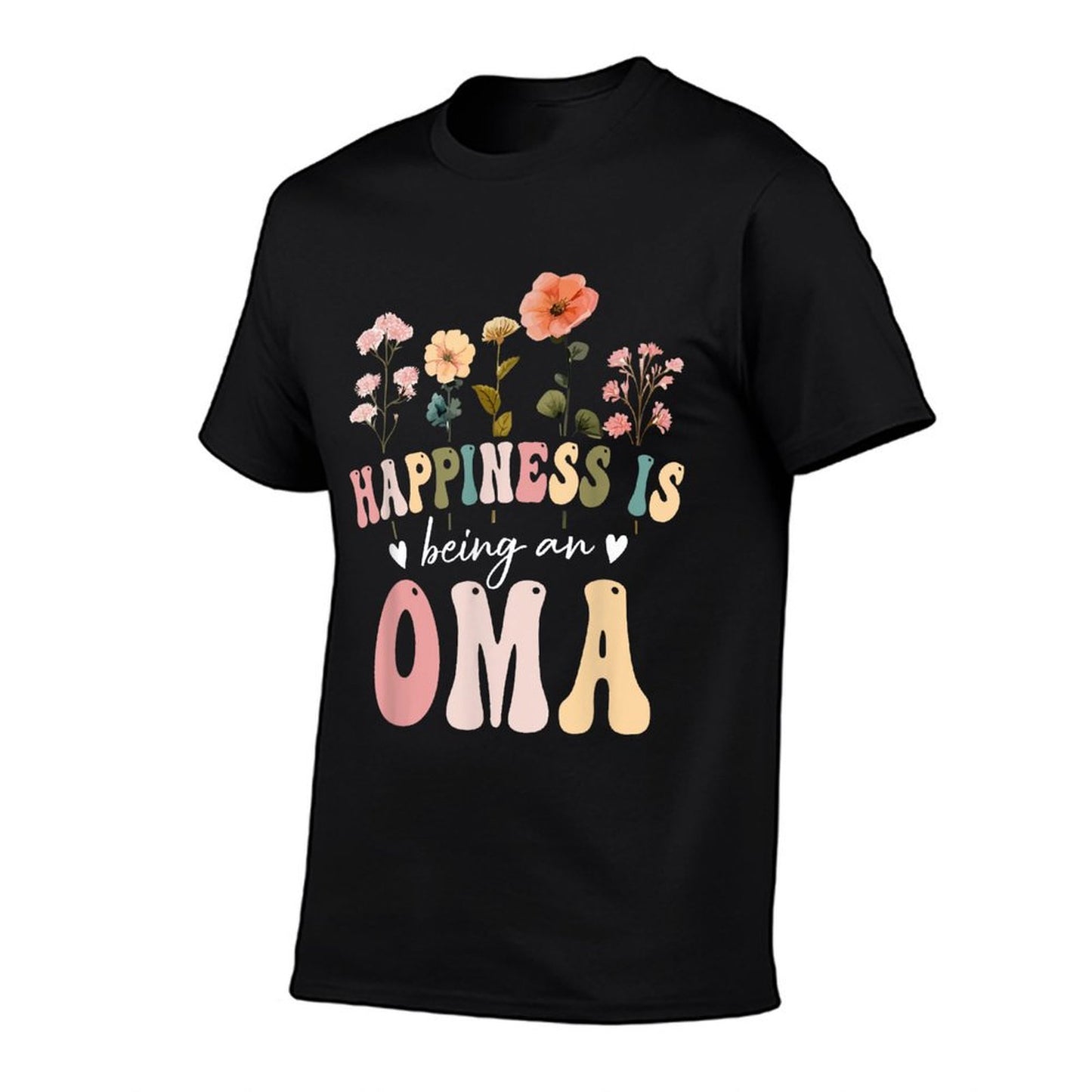 Happiness Is Being An Oma Floral Design Oma Mother's Day T-Shirt