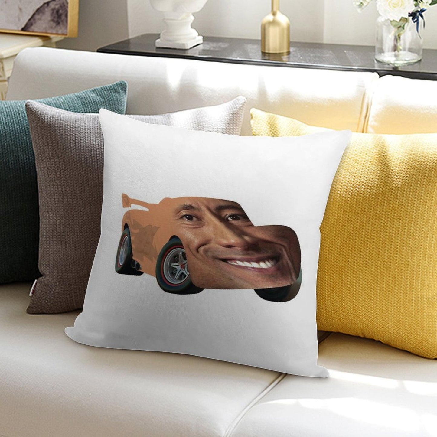 Lightning The Rock McQueen Soft Ultra-Soft Texture Throw Pillow