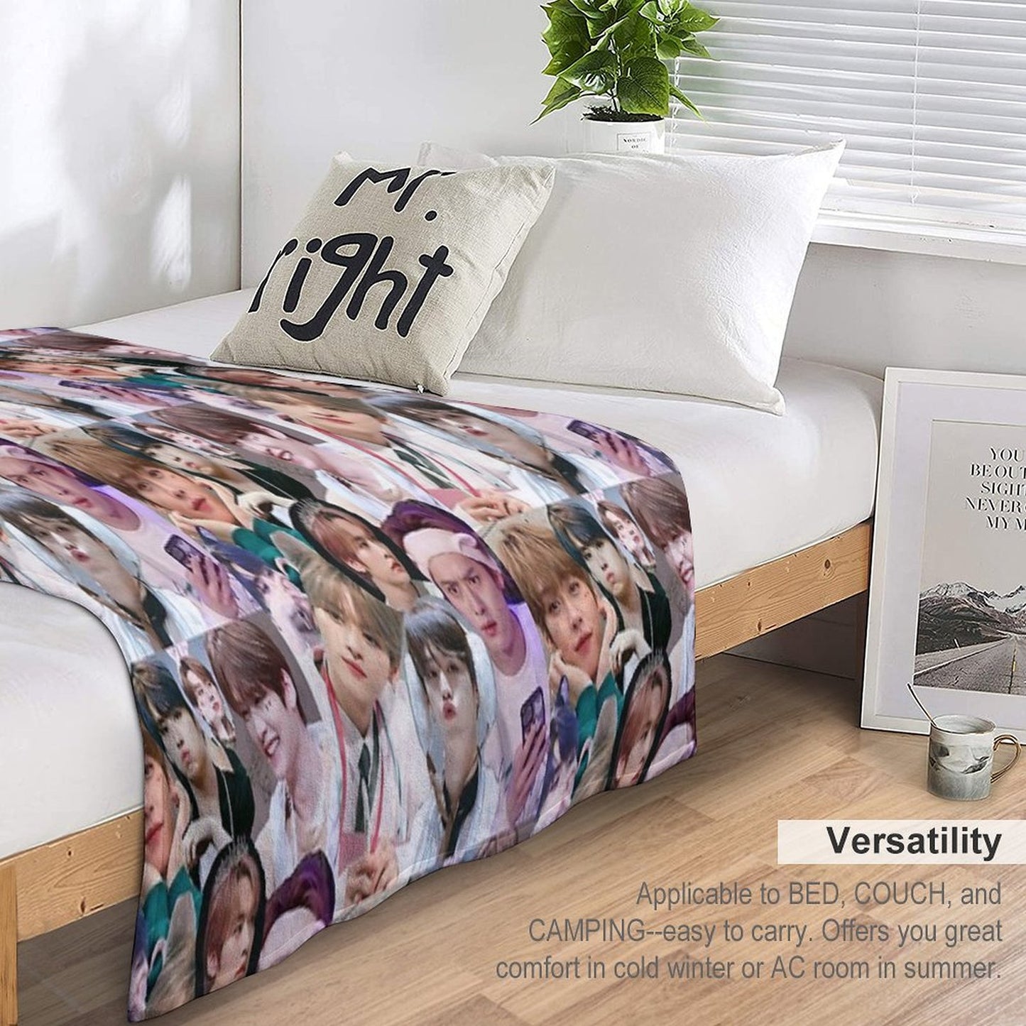 Lee Know Collage Throw Blanket
