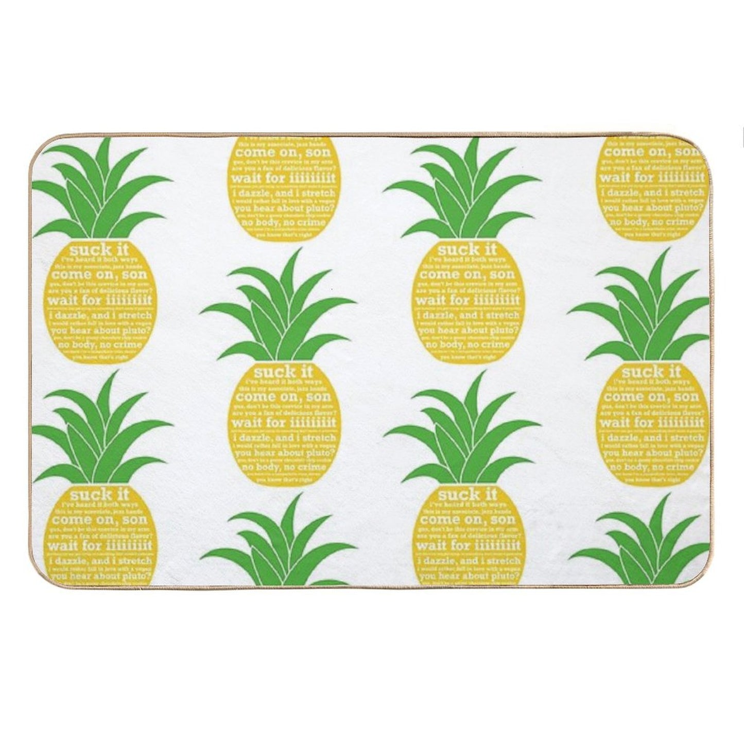 Psych Quotes Pineapple Bath Mat