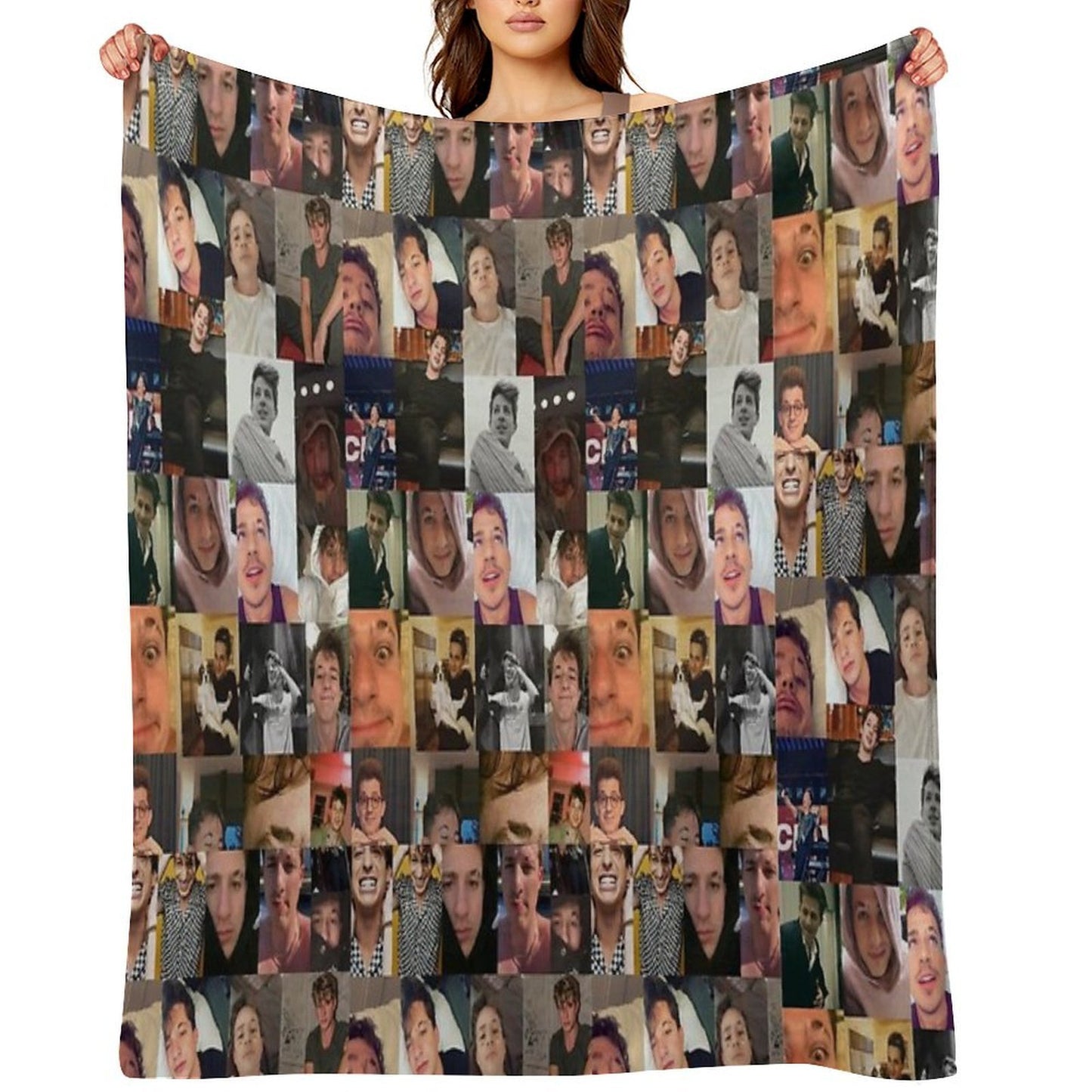 Charlie Puth Collage Throw Blanket