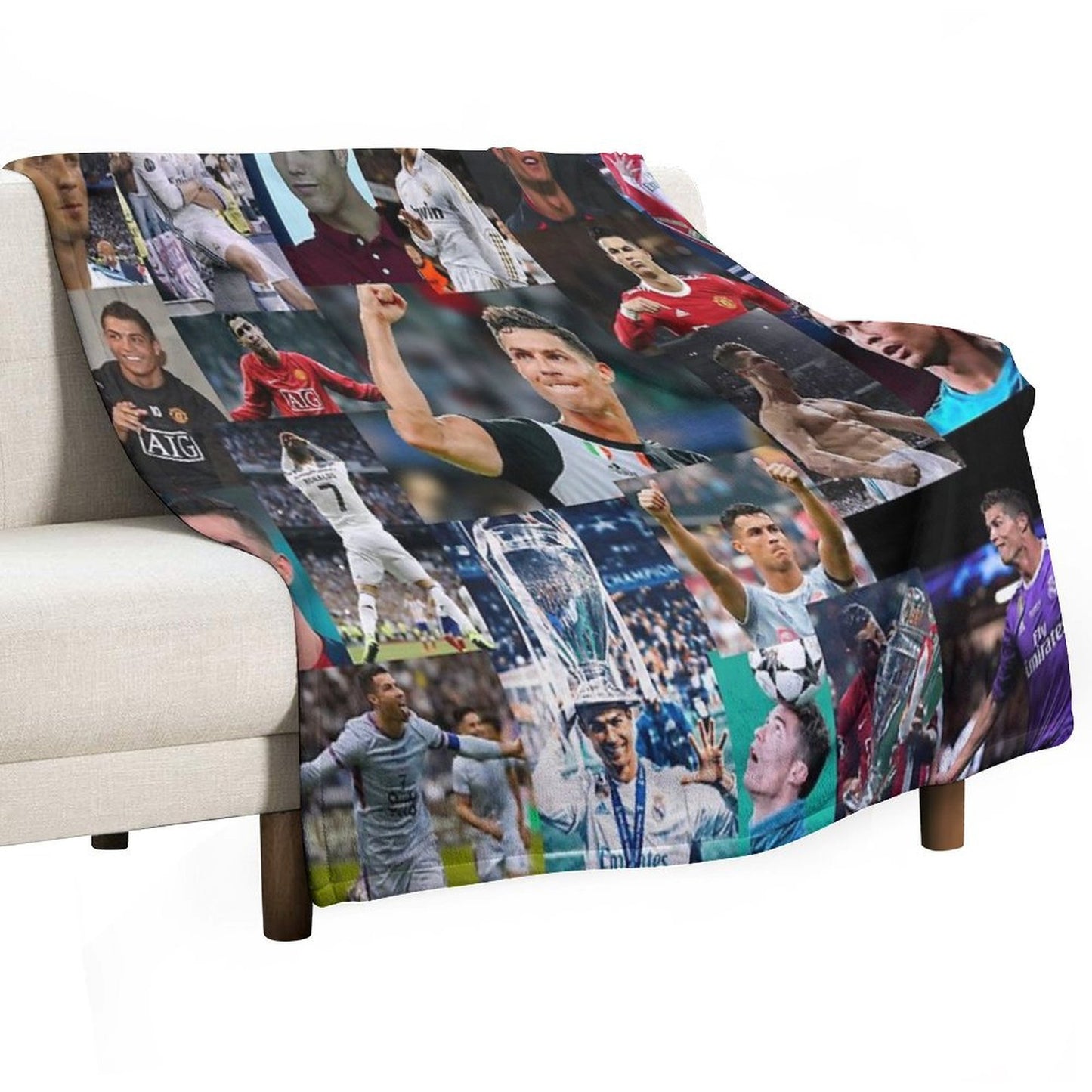 Ronaldo Collage Throw Blanket