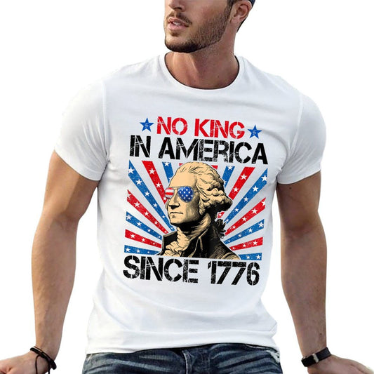 No Kings in America Since 1776 Distressed Vintage USA  Durable T-Shirt
