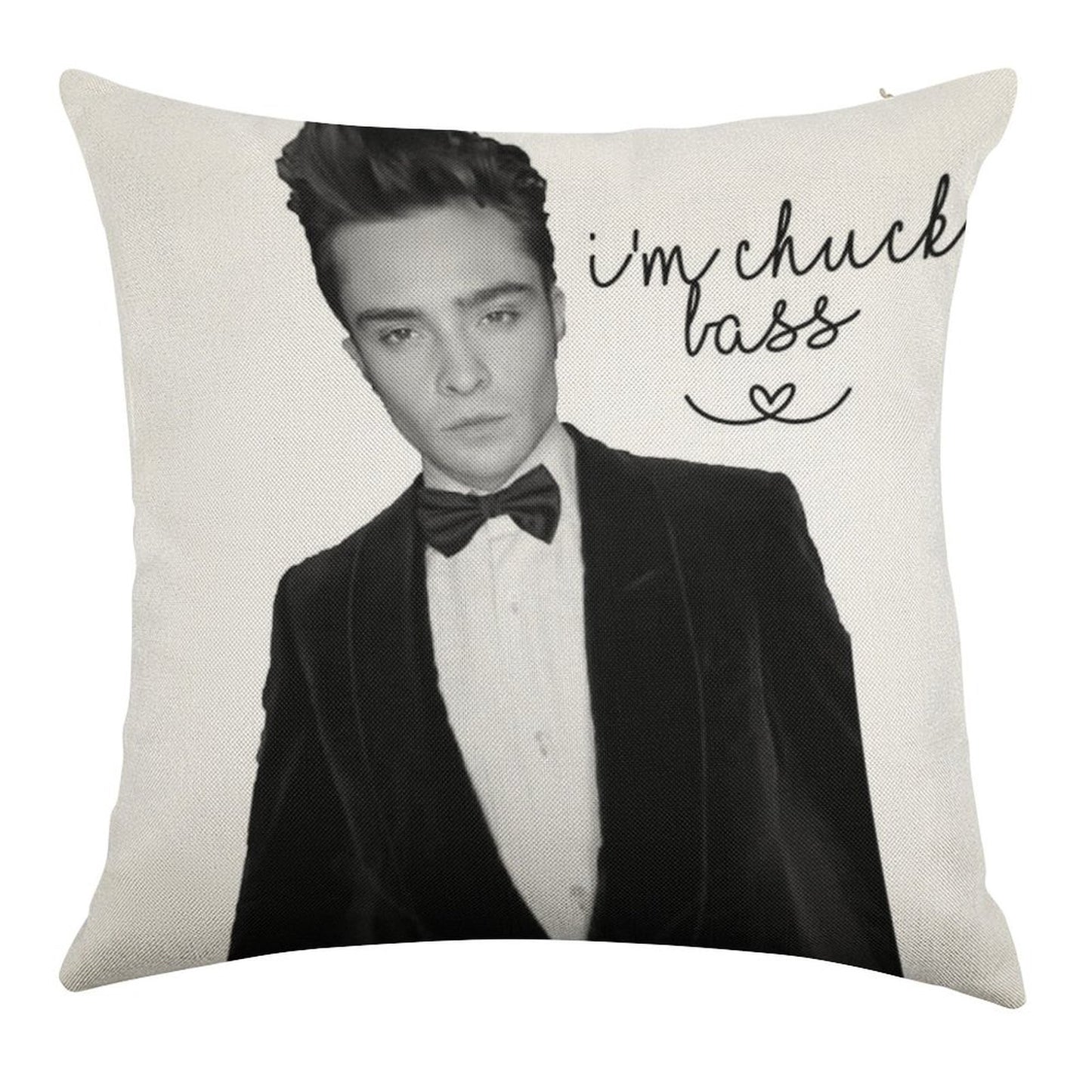 I'm Chuck Bass Linen Throw Pillow Cover