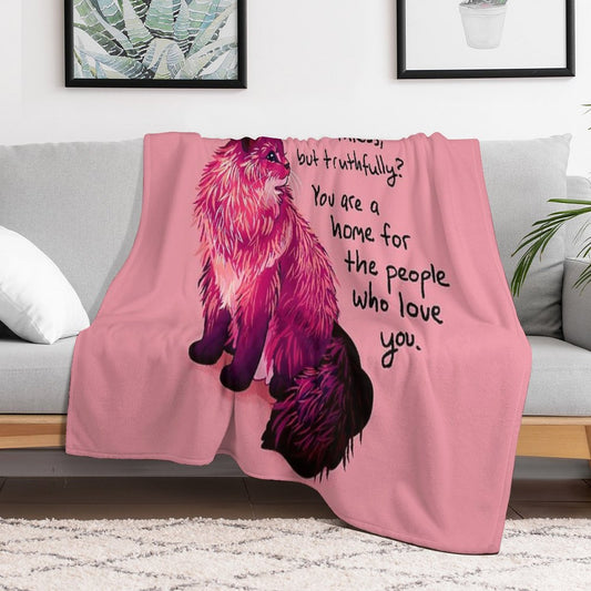 You Are A Home for The People Who Love You Norwegian Forest Cat Throw Blanket