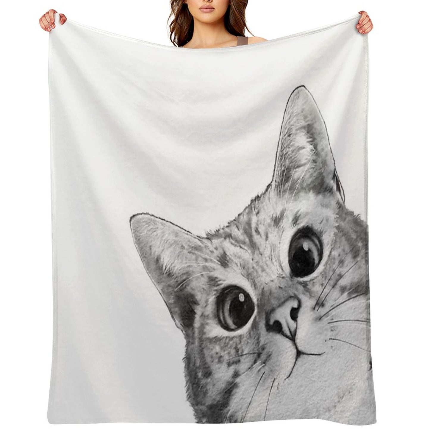 Sneaky Cat Throw Blanket