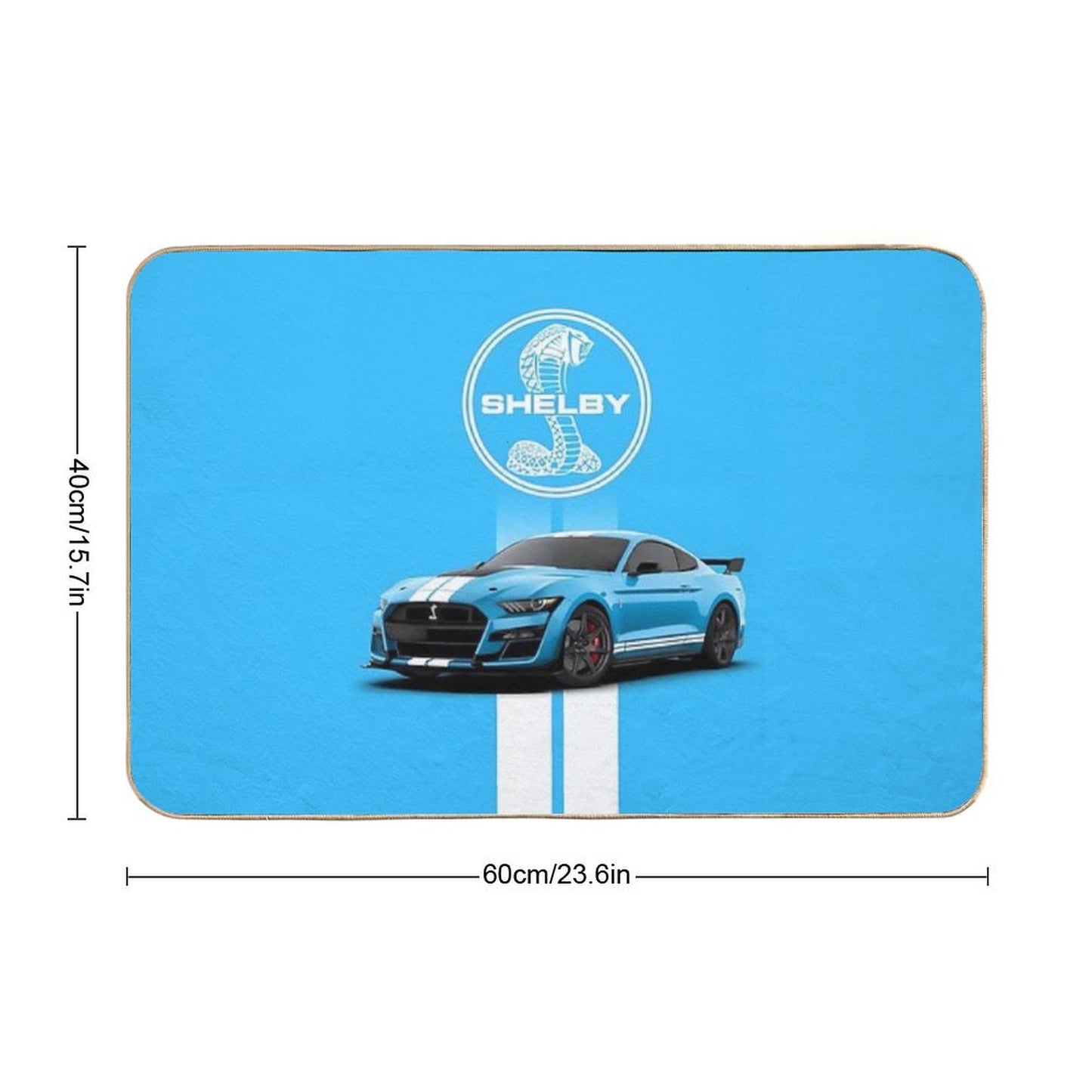 Light Blue Shelby Mustang Bath Mat