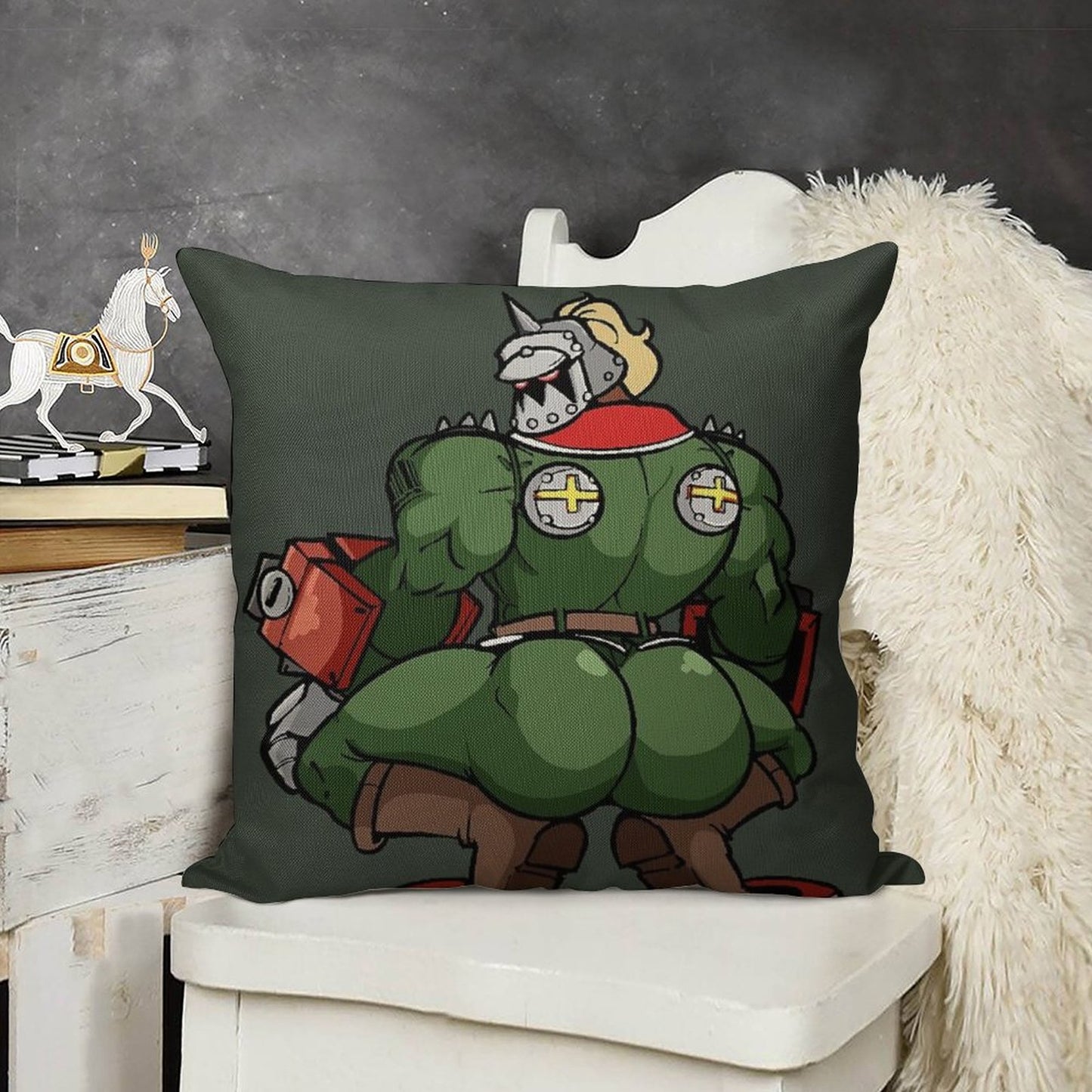 Potemkin Culo Linen Throw Pillow Cover