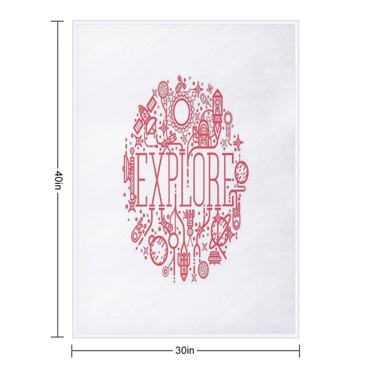 Explore Space Throw Blanket