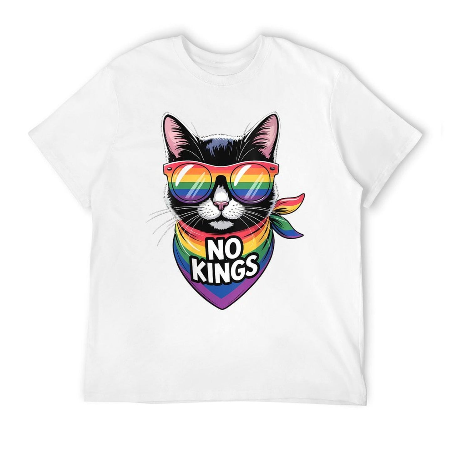 Womens No Kings Pride Cat Classic T-Shirt