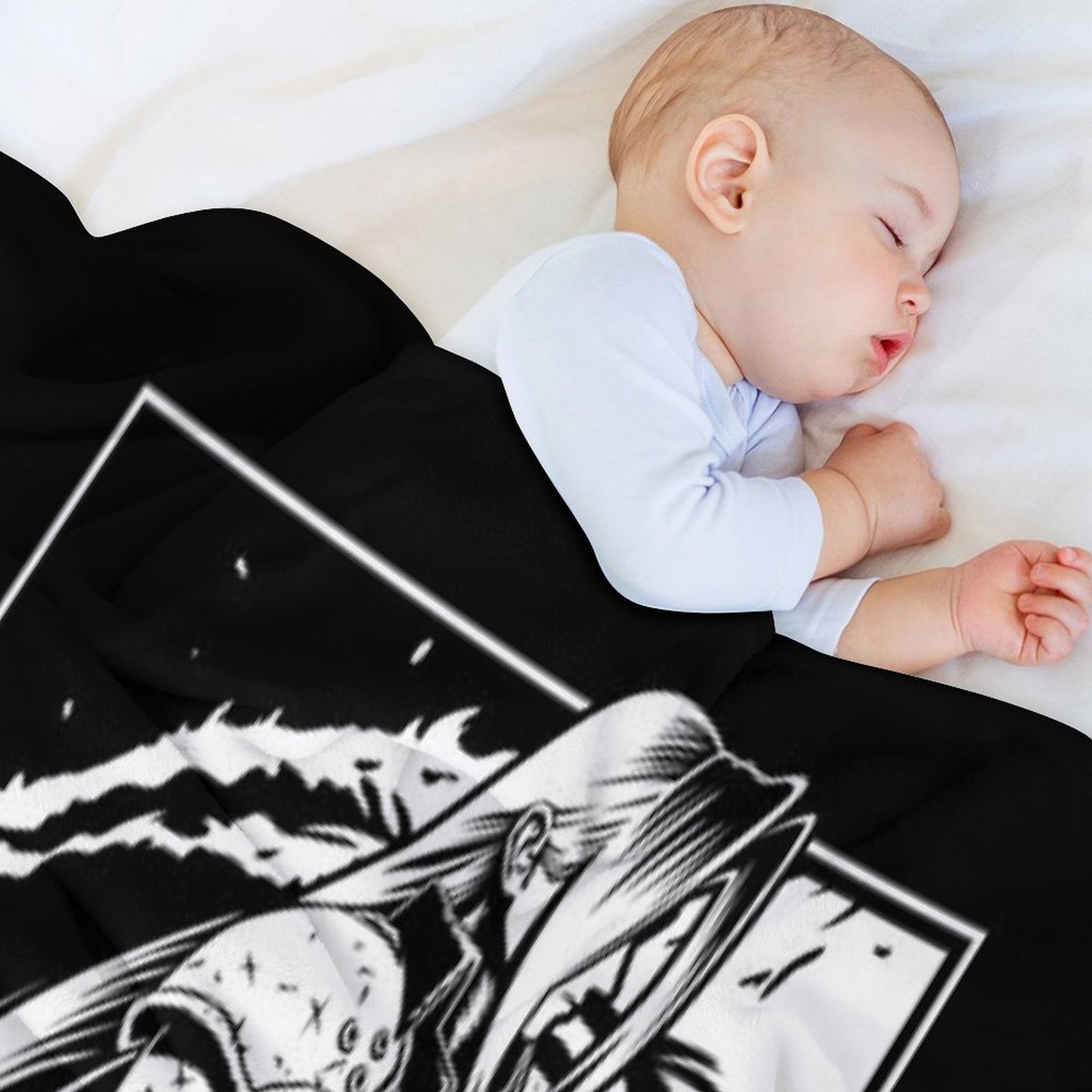 The Man in Black Cape Throw Blanket