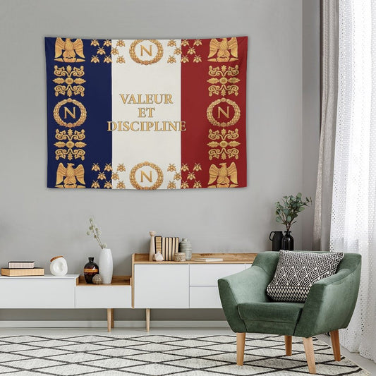 Napoleonic French Regimental Flag Valeur Et Discipline Tapestry