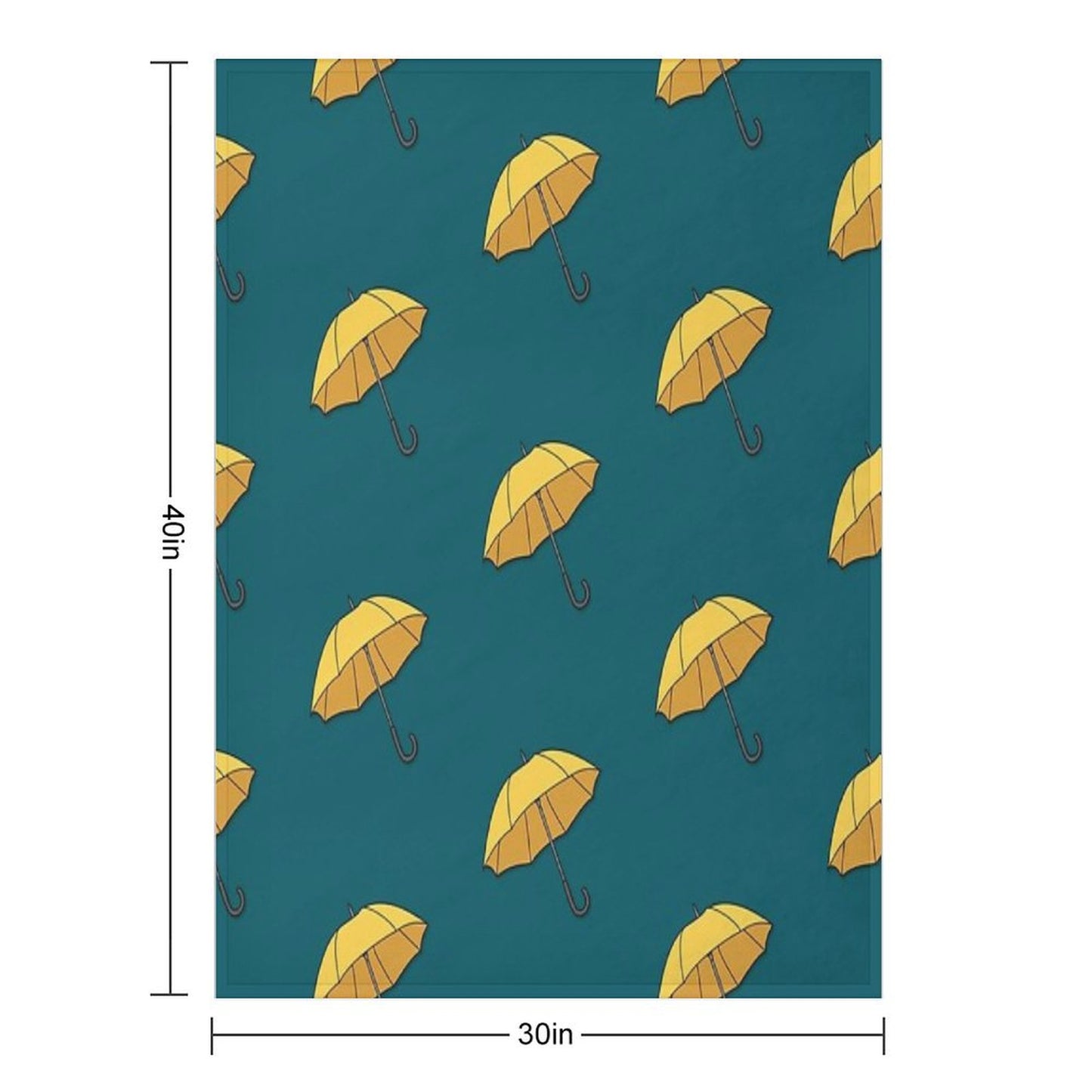 Yellow Umbrella Throw Blanket
