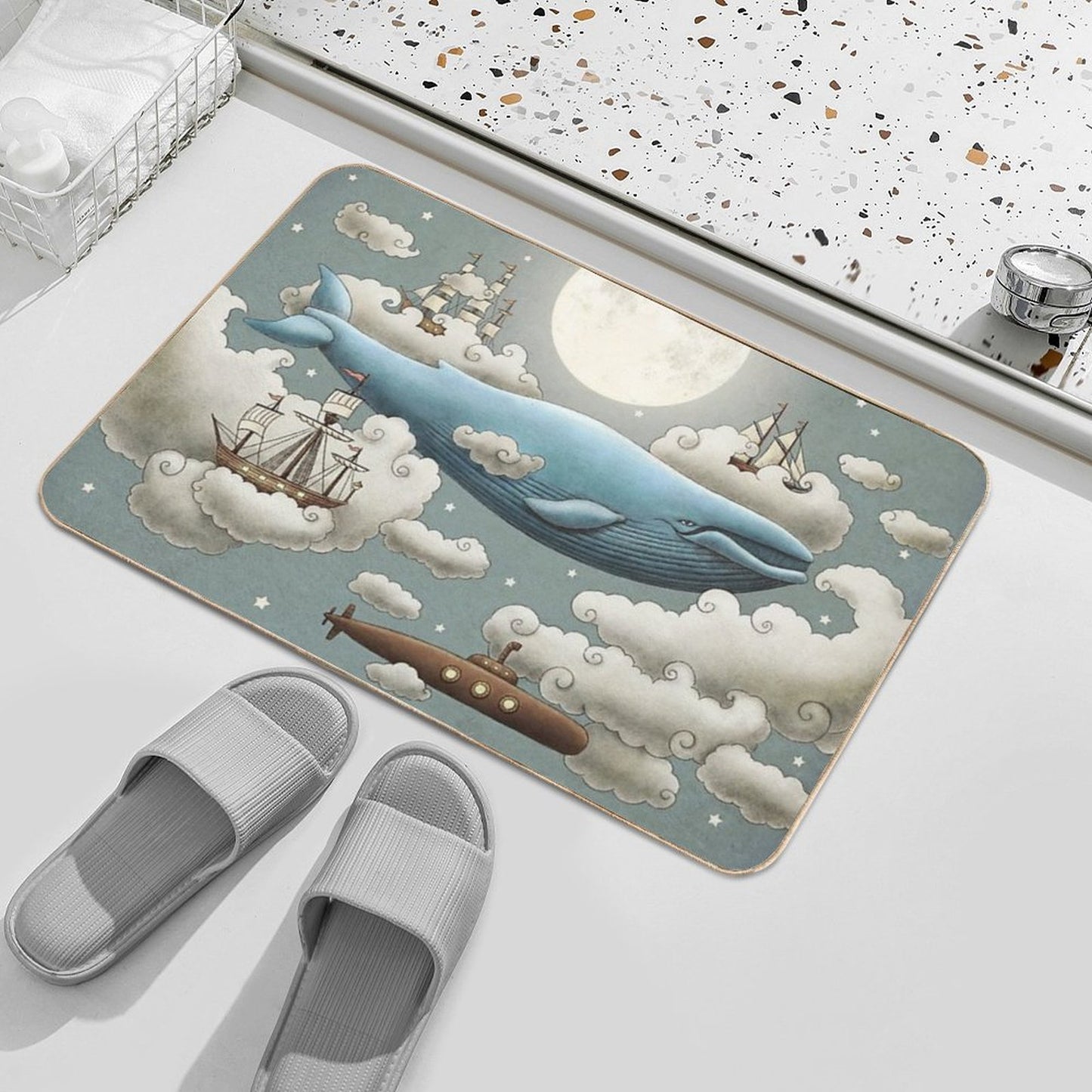 Ocean Meets Sky Bath Mat