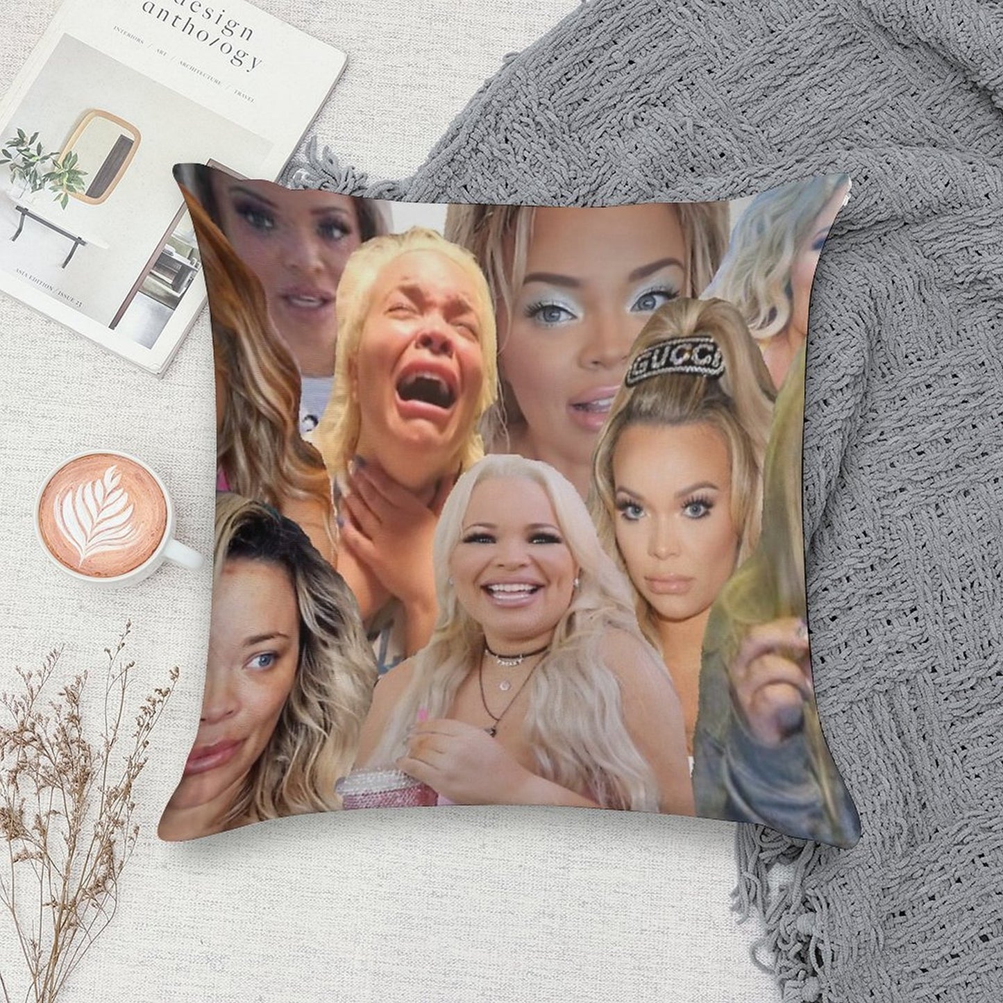 Trisha Paytas Soft Decorative Cover Throw Pillow