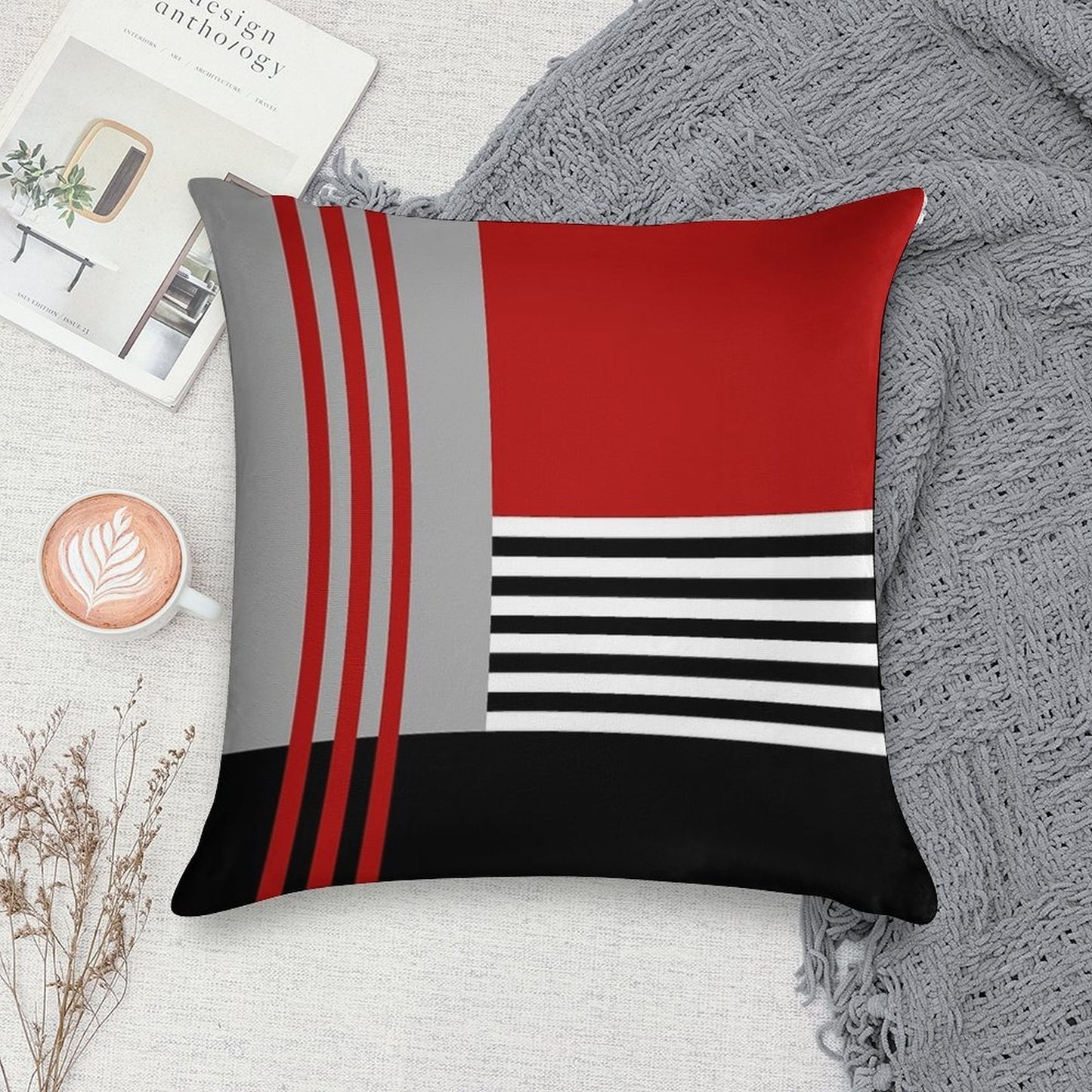 Colorful Geometry Soft Easy Maintenance Throw Pillow