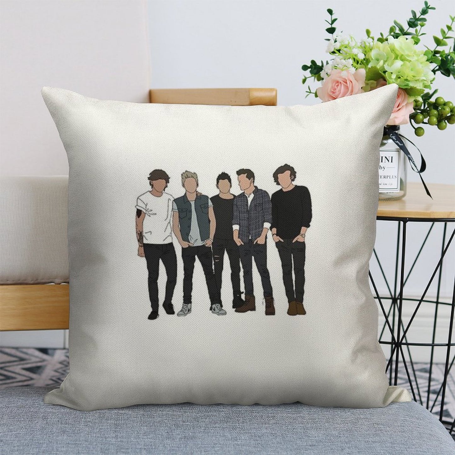 ONE DIRECTION Linen Throw Pillow Cover