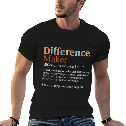 Vintage Difference Maker Definition Teachers Mom Boss Women T-Shirt